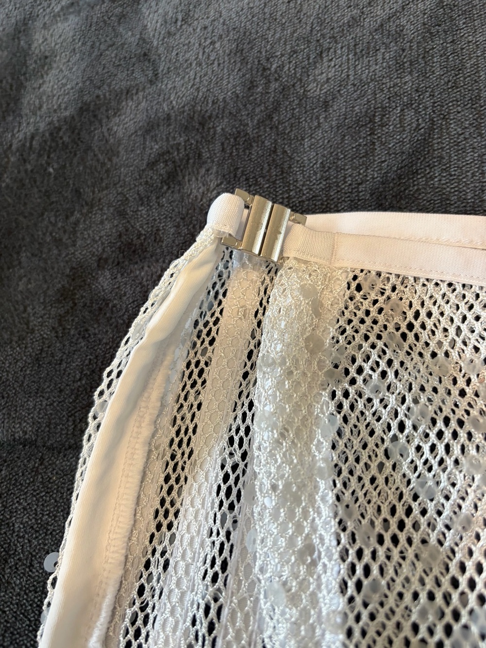 New adidas Originals Sunset Rhythms Sheer Mesh Sequin Mini Skirt Coverup - XS - Picture 8 of 12